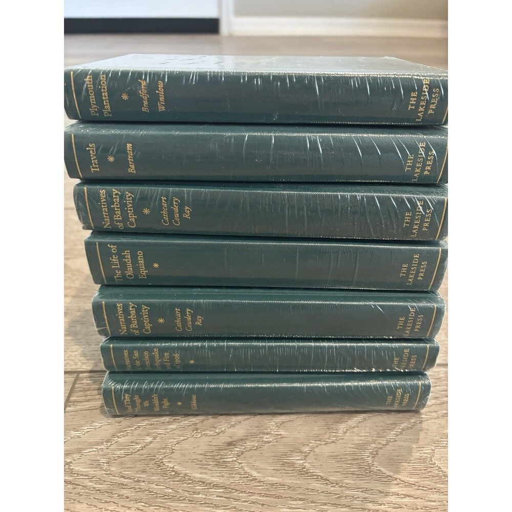 The Lakeside Press Classics Book Green Hardcover New Sealed Lot Of 7